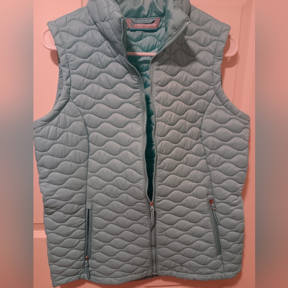 Light Blue Quilted Vest